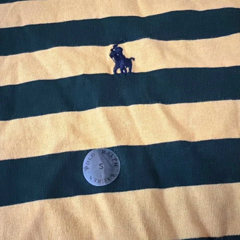 Polo Ralph Lauren Shirt Mens Small Striped Short Sleeve Round Neck Rugby